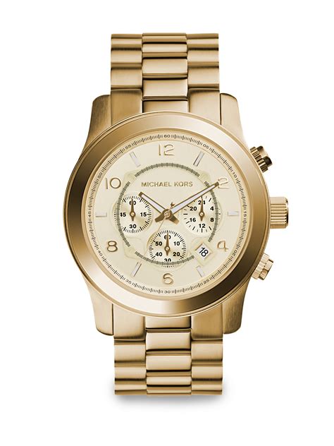 michael kors small watch gold|michael kors runway chronograph watch.